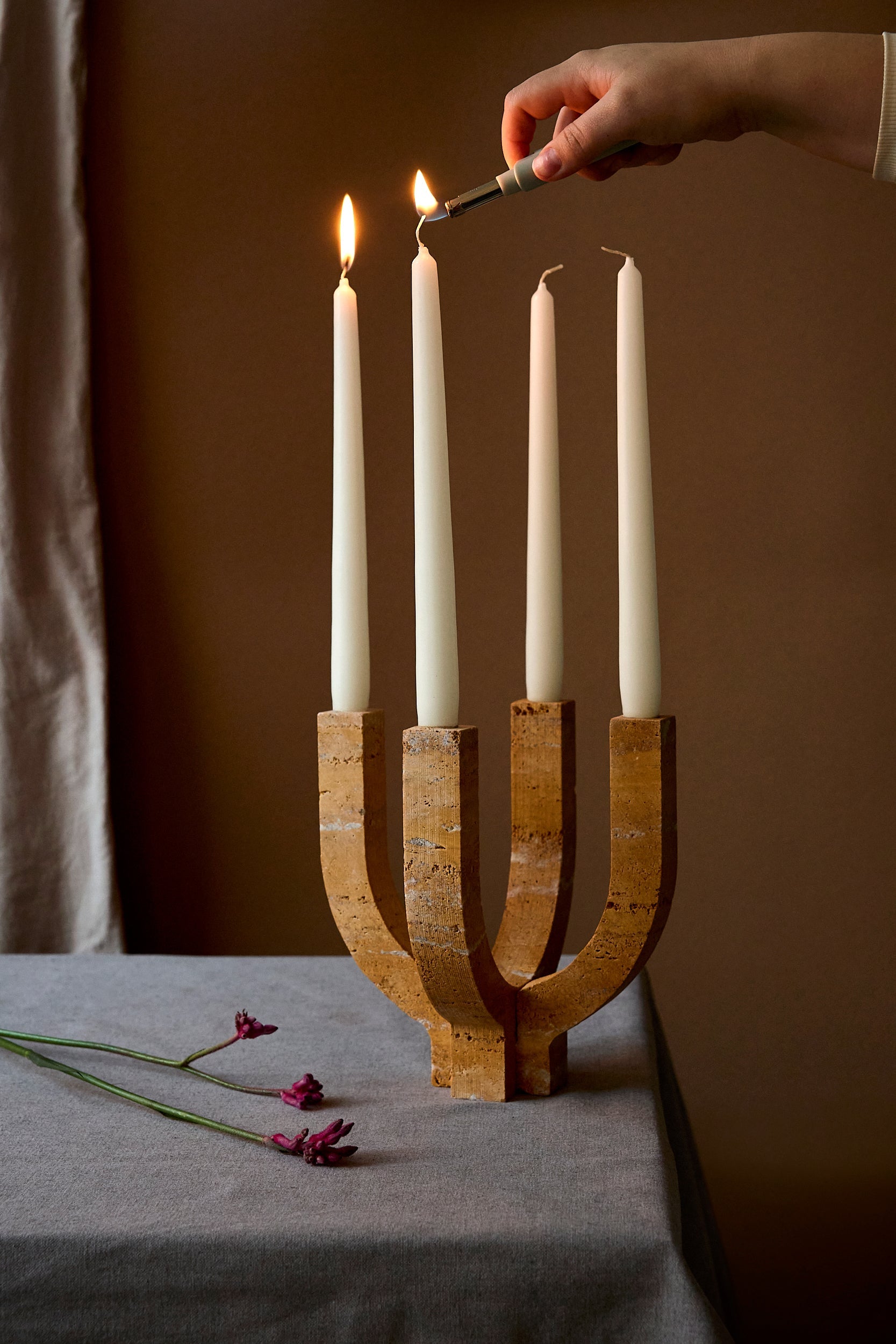 marble onyx candle holders on sale 