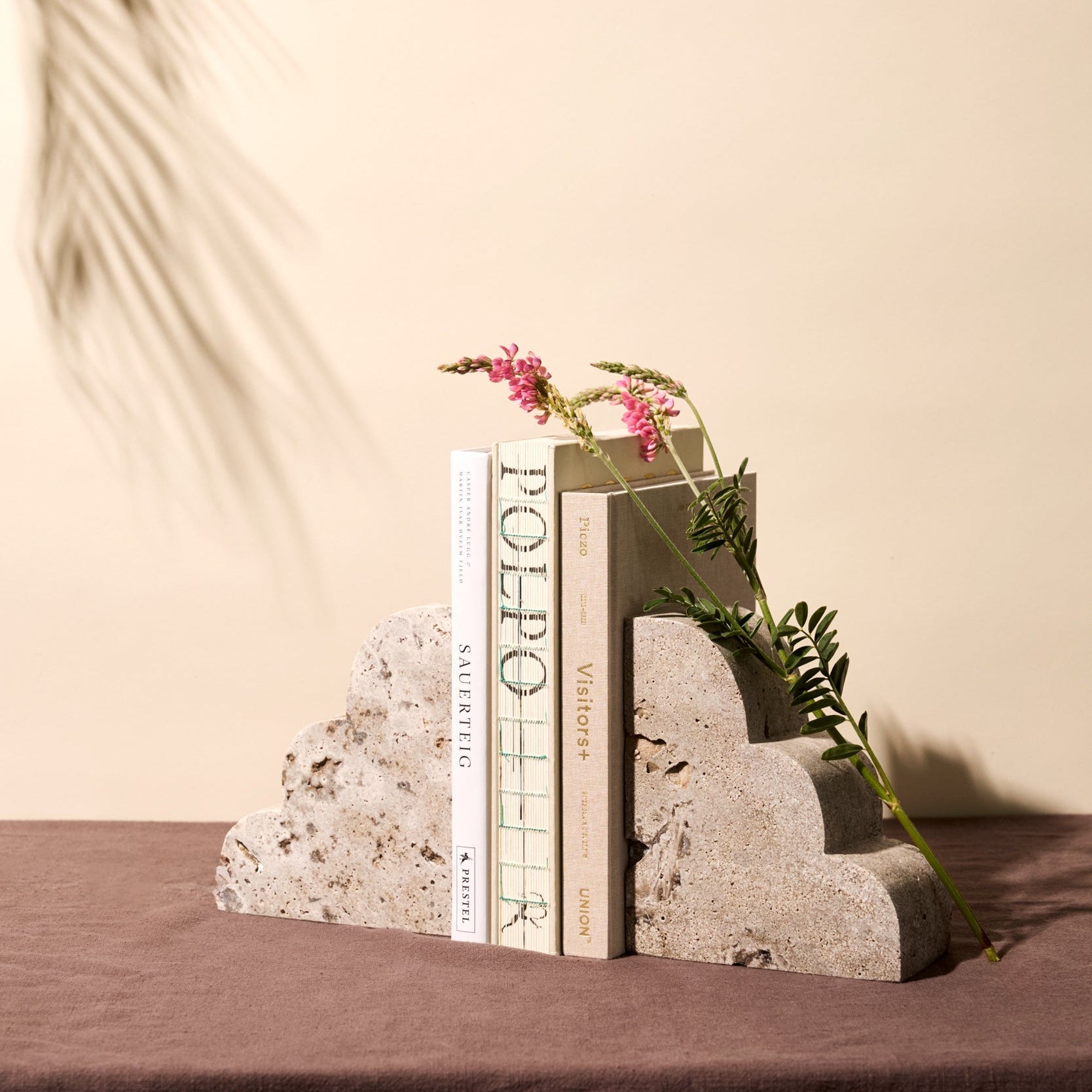 Travertine Bookends