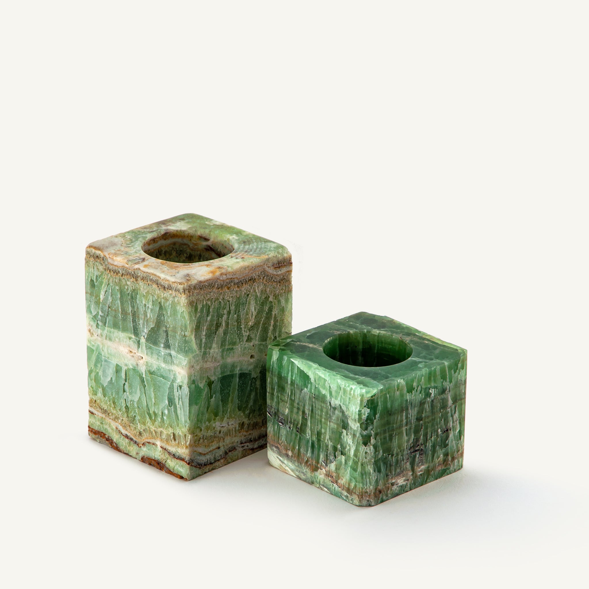 Emerald Onyx Candle Holder (Set of 4)