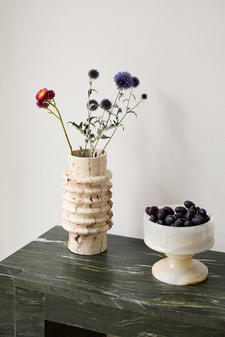 Crystallara Travertine Vase