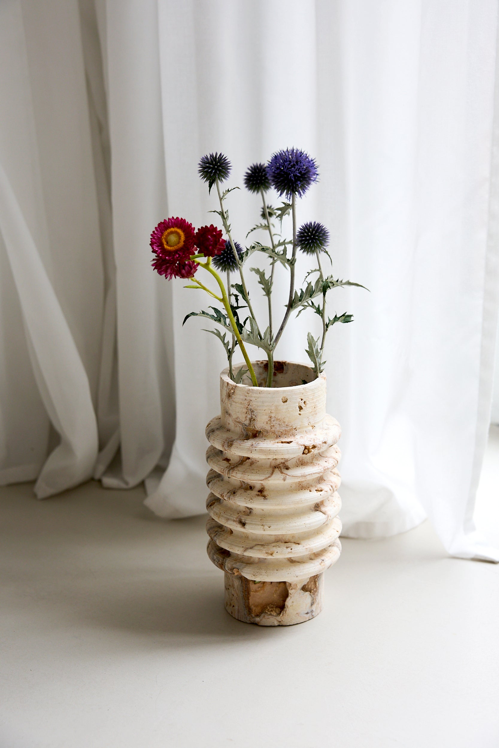 Crystallara Travertine Vase