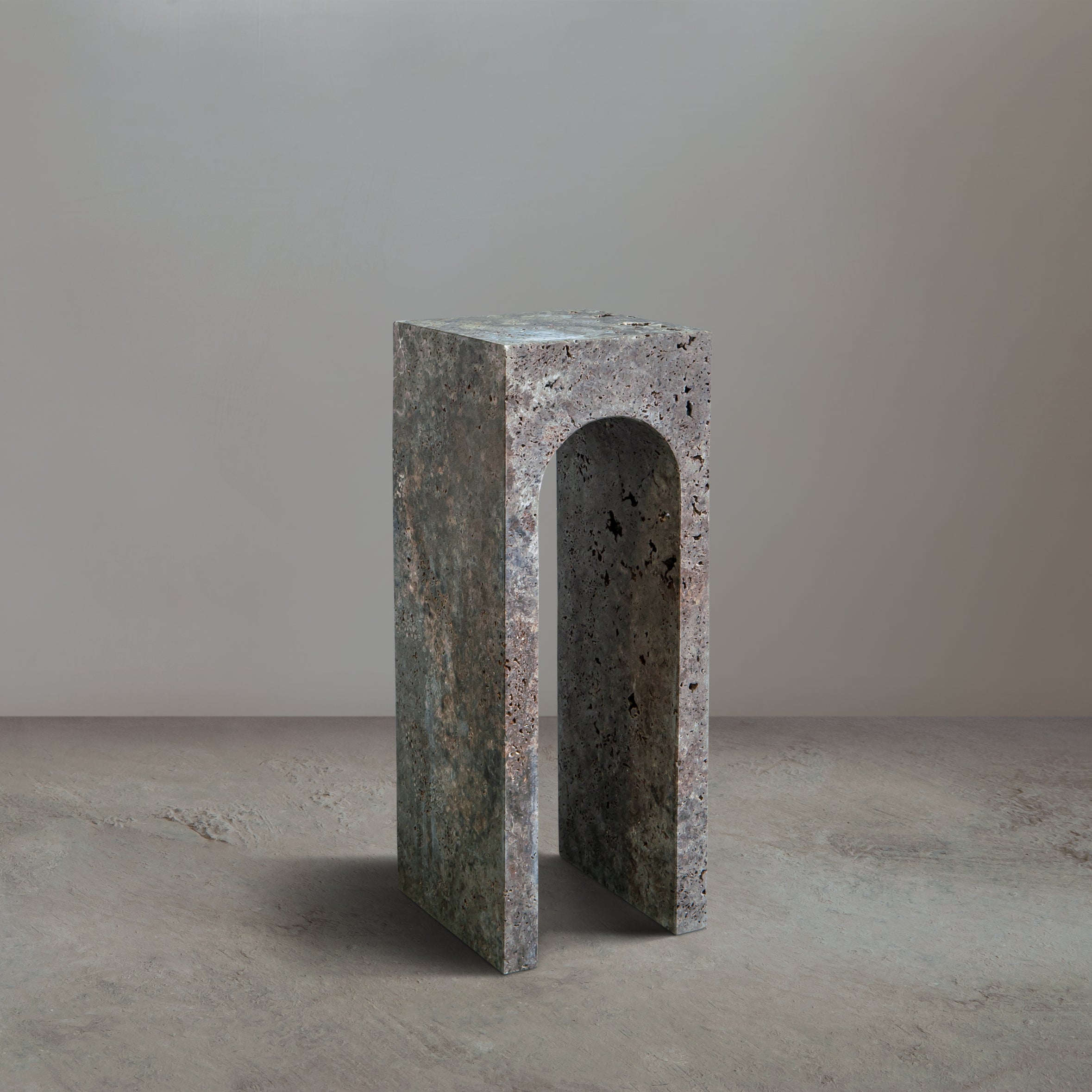 Archaea Silver Side Table Large handcrafted by Uniiqo Studio in Berlin