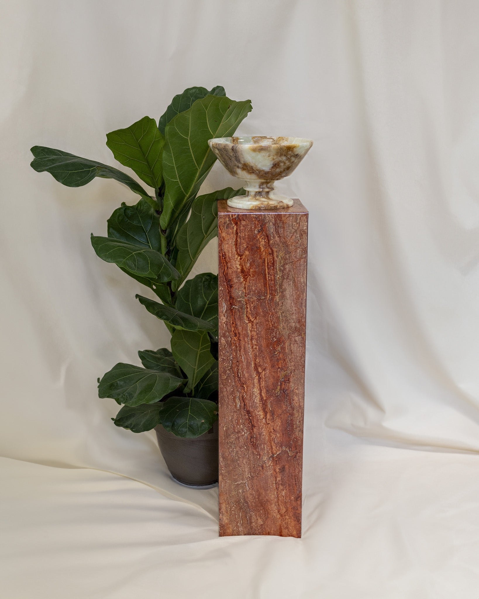 Aurelius Travertine pedestal