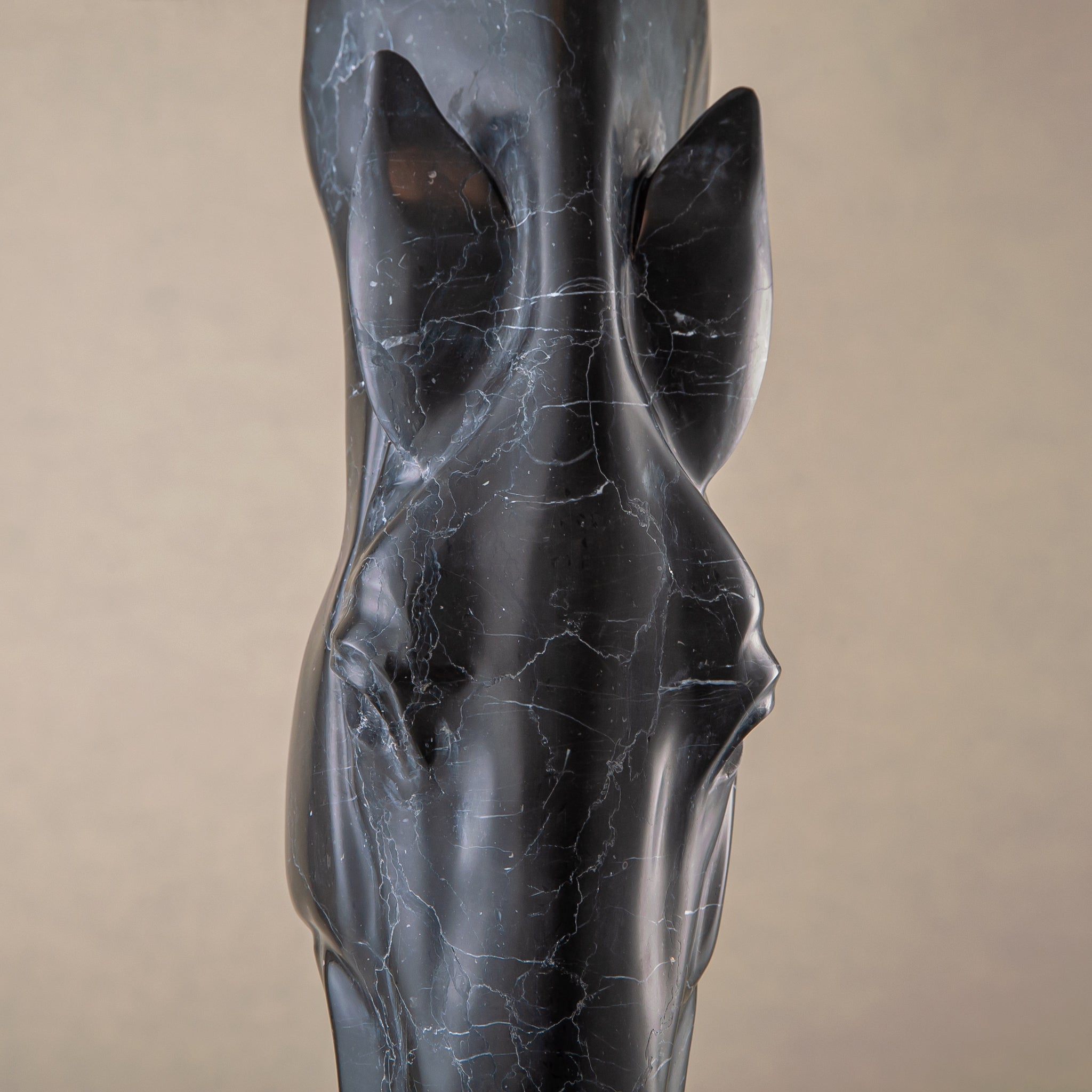 Noir Equus Bust Sculpture