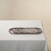 rare grey travertine tray handcrafted by Uniiqo Studio 