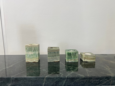 Emerald Onyx Candle Holder (Set of 4)