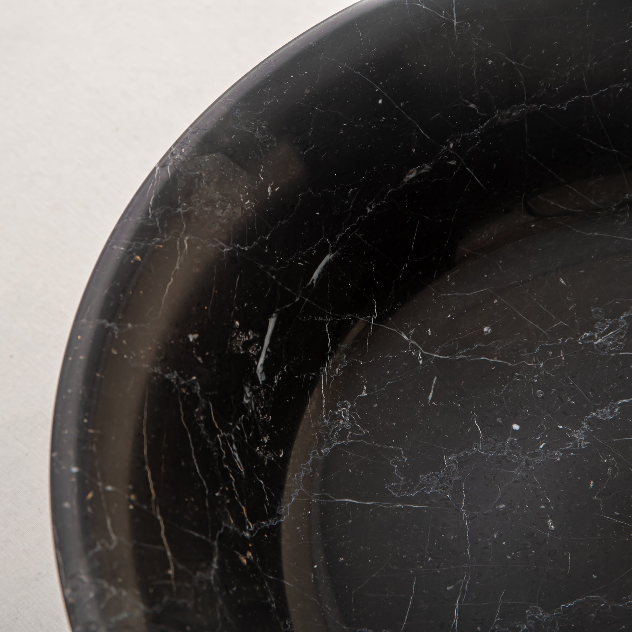 solid black marble bowl by Uniiqo Studio for decorative piece