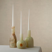set of three rare onyx candle holders by uniiqo studio for luxurious interior