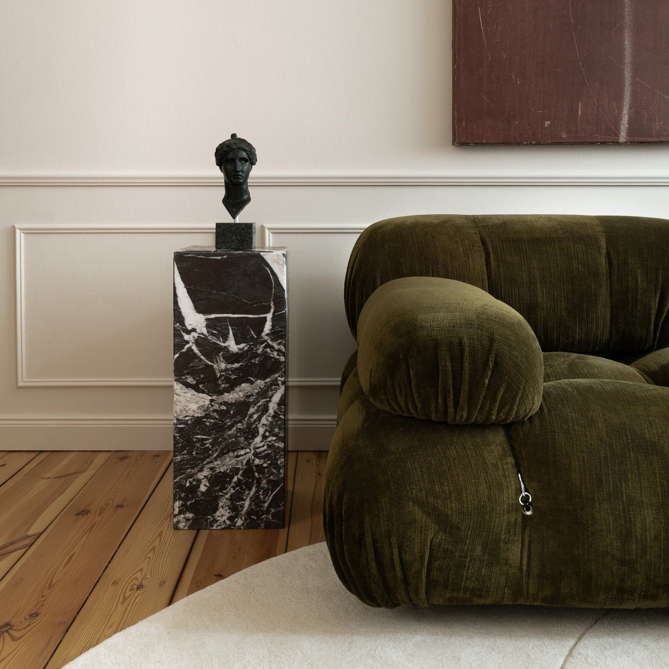 custom made marble pedestal b y Uniiqo Studio