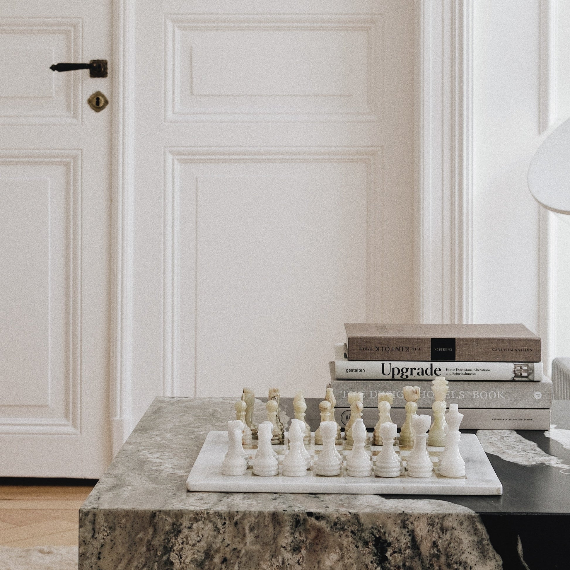 decorative green onyx chessboard by Uniiqo Studio 