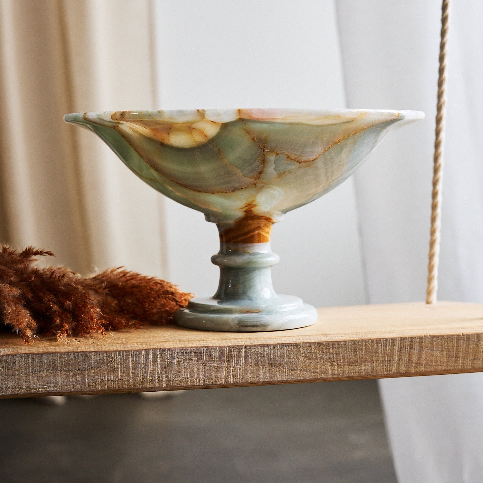 handcrafted onyx bowl made out of blue onyx by Uniiqo Studio