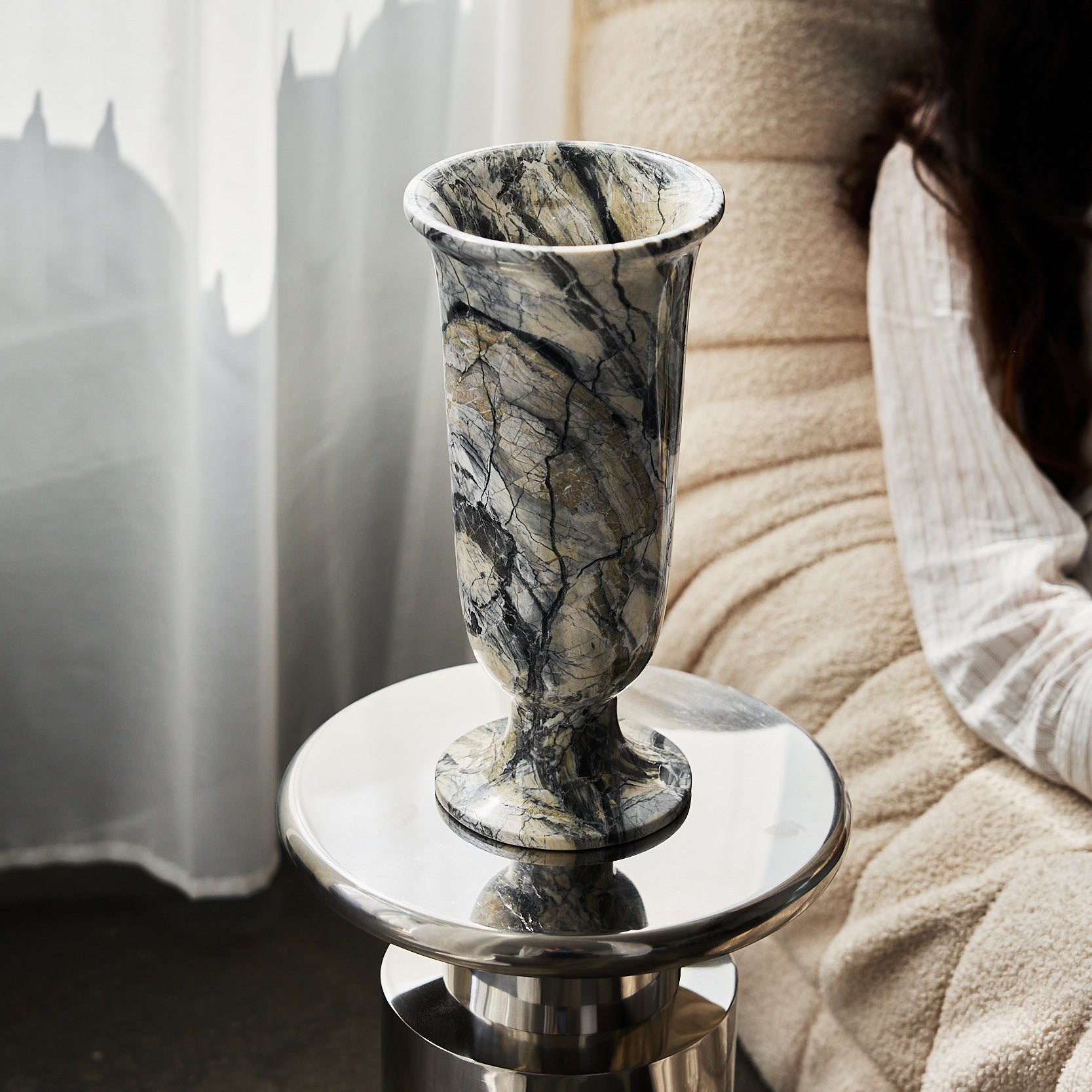 marble vase one of a kind piece by Uniiqo Studio
