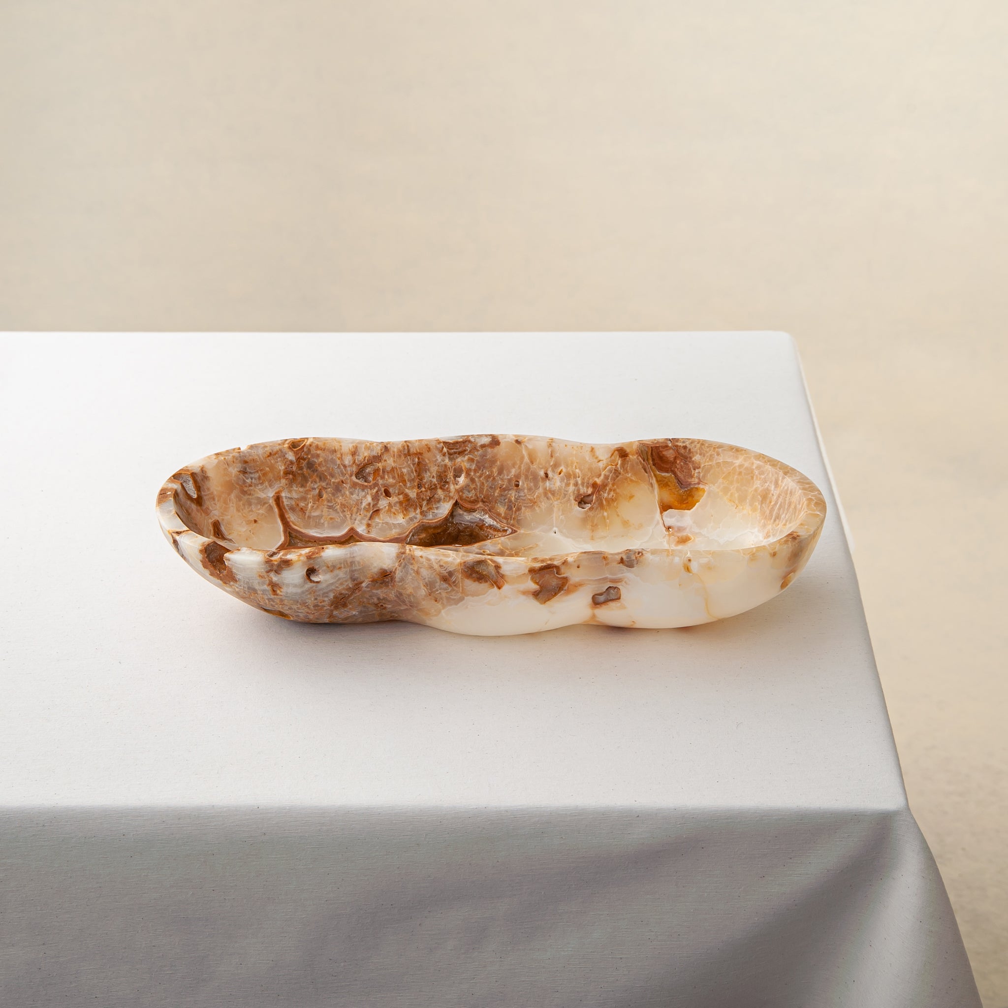 one of a kind beige onyx bowl existing only once by Uniiqo Studio for elegant homes