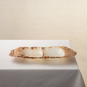 one of a kind handcrafted rare onyx bowl in white by Uniiqo Studio