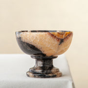 unique onyx bowl with translucent crystalline texture and bold contrast as centerpiece
