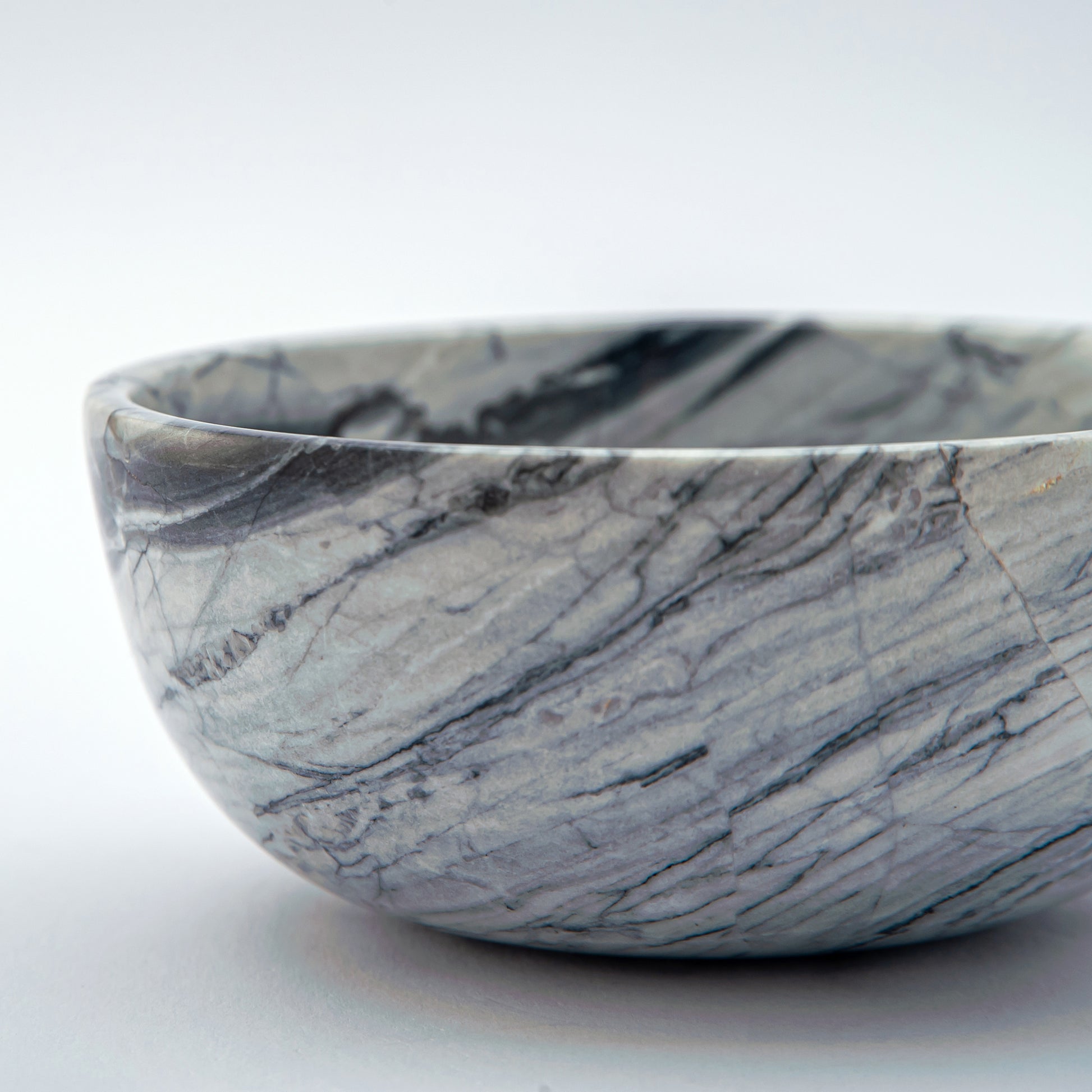 Marble-patterned bowl on a white background