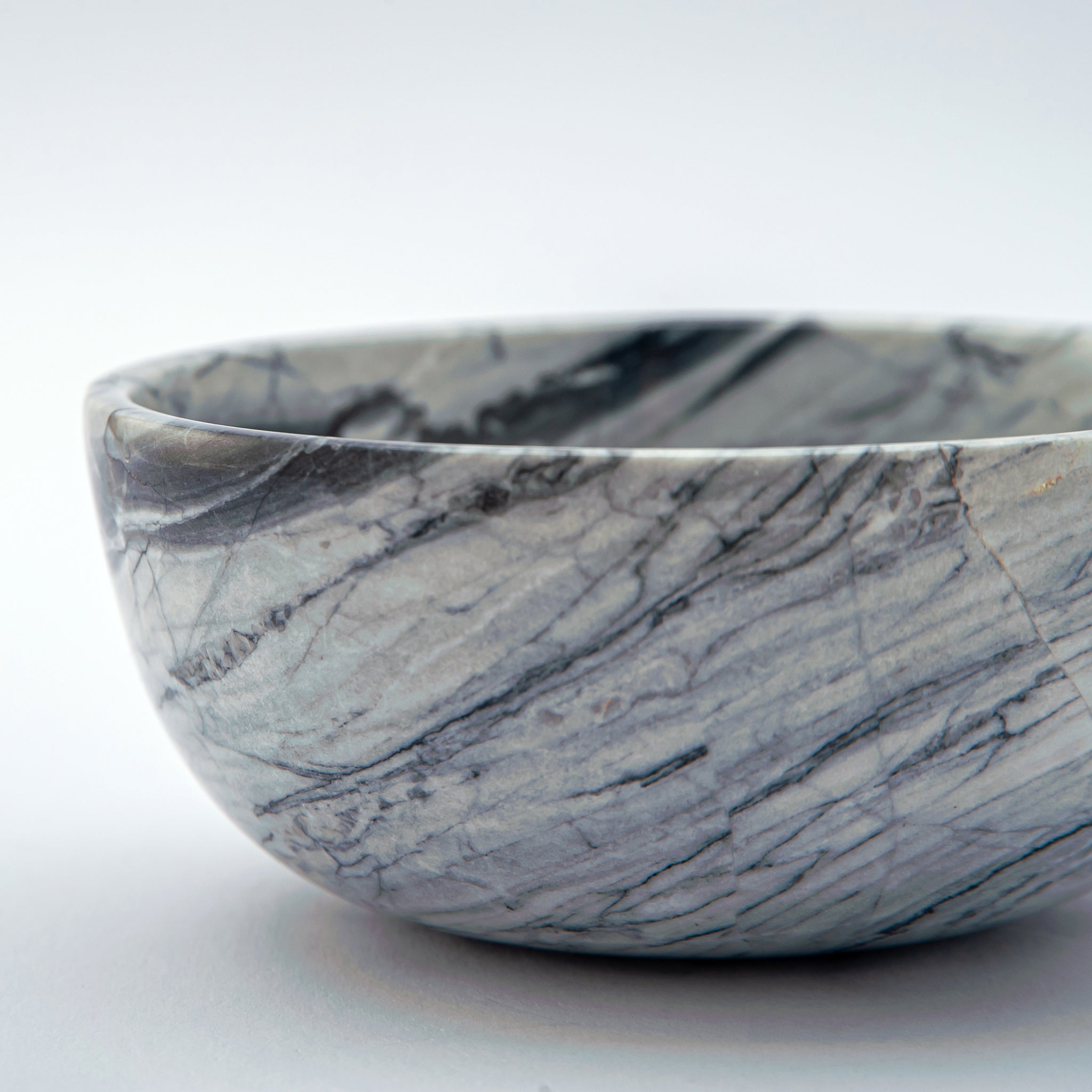 Marble-patterned bowl on a white background