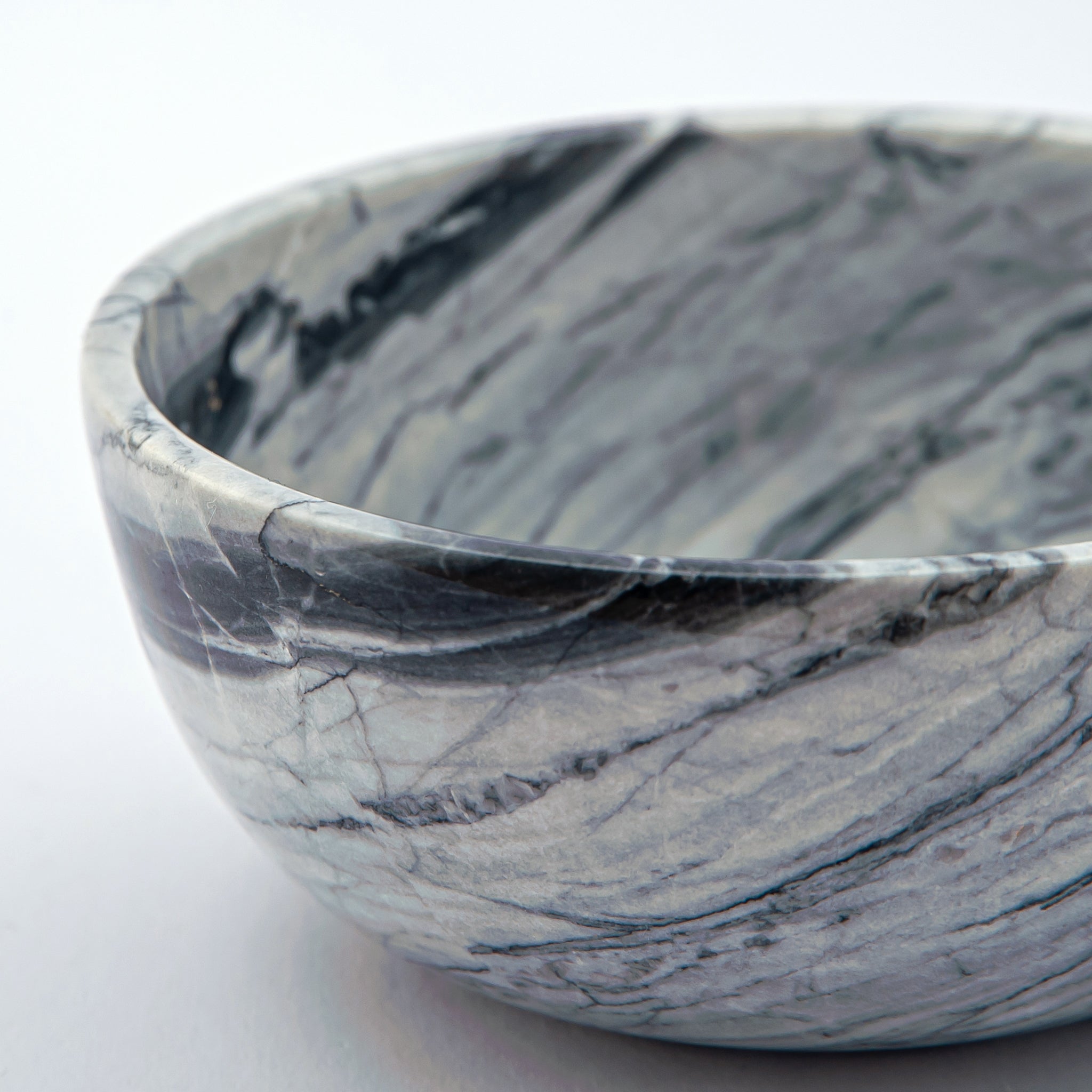 Marble-patterned bowl on a white background