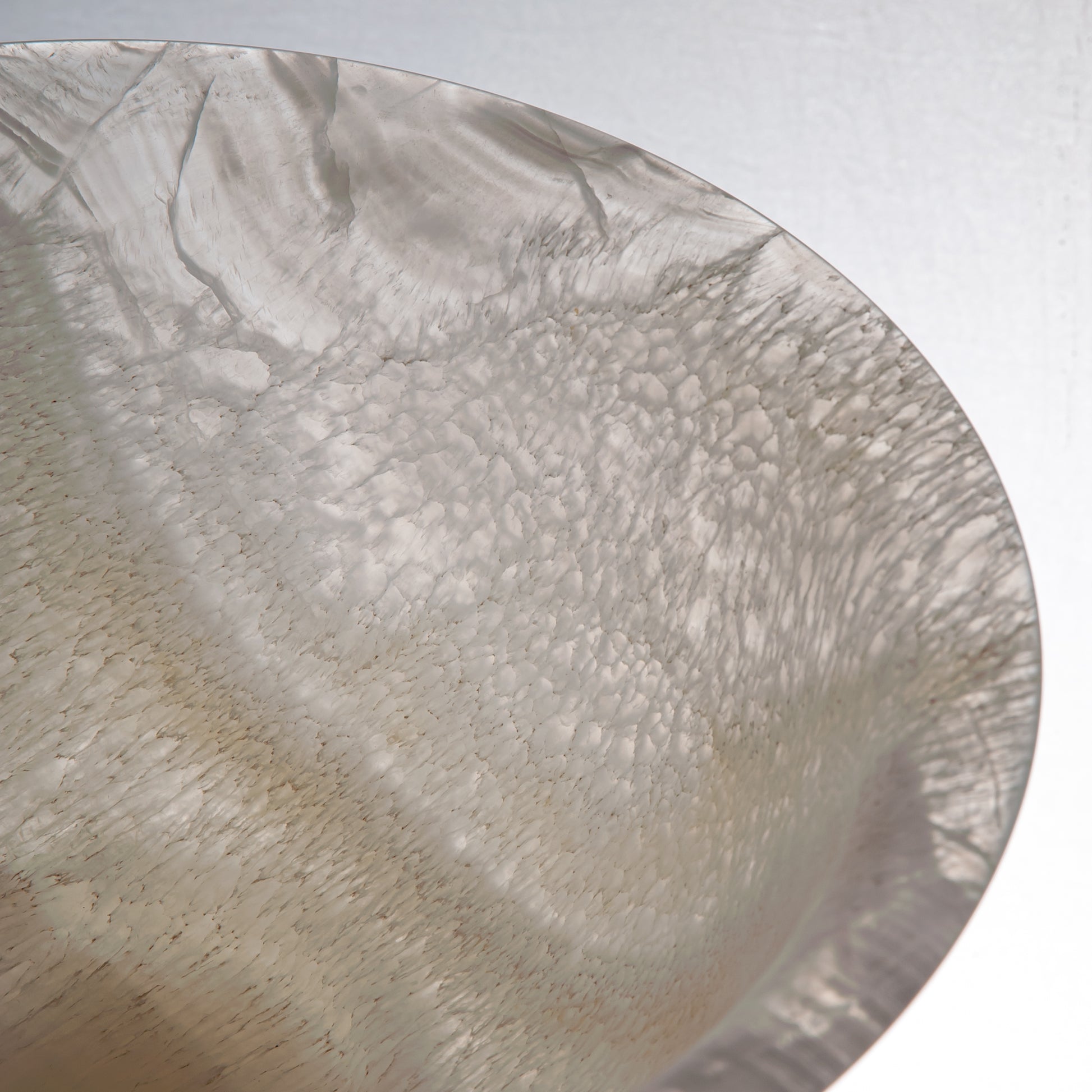 handcrafted onyx bowl with pedestal base and translucent ivory tones for luxury centerpiece decor
