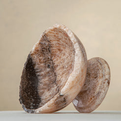 handcrafted onyx bowl with translucent beige tones and natural veining for luxury table decor
