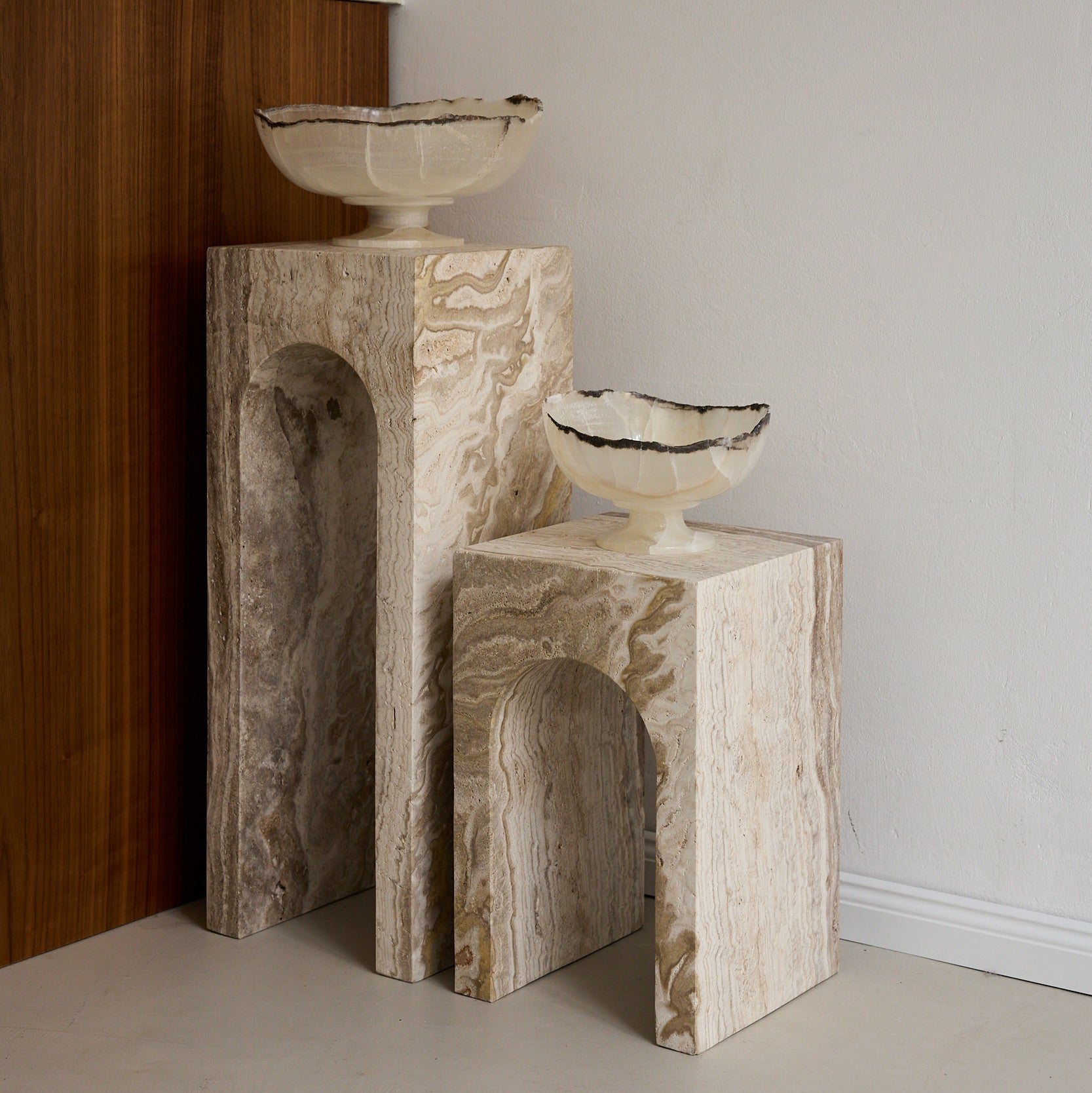 two extremely rare one of a kind onyx bowls by uniiqo studio