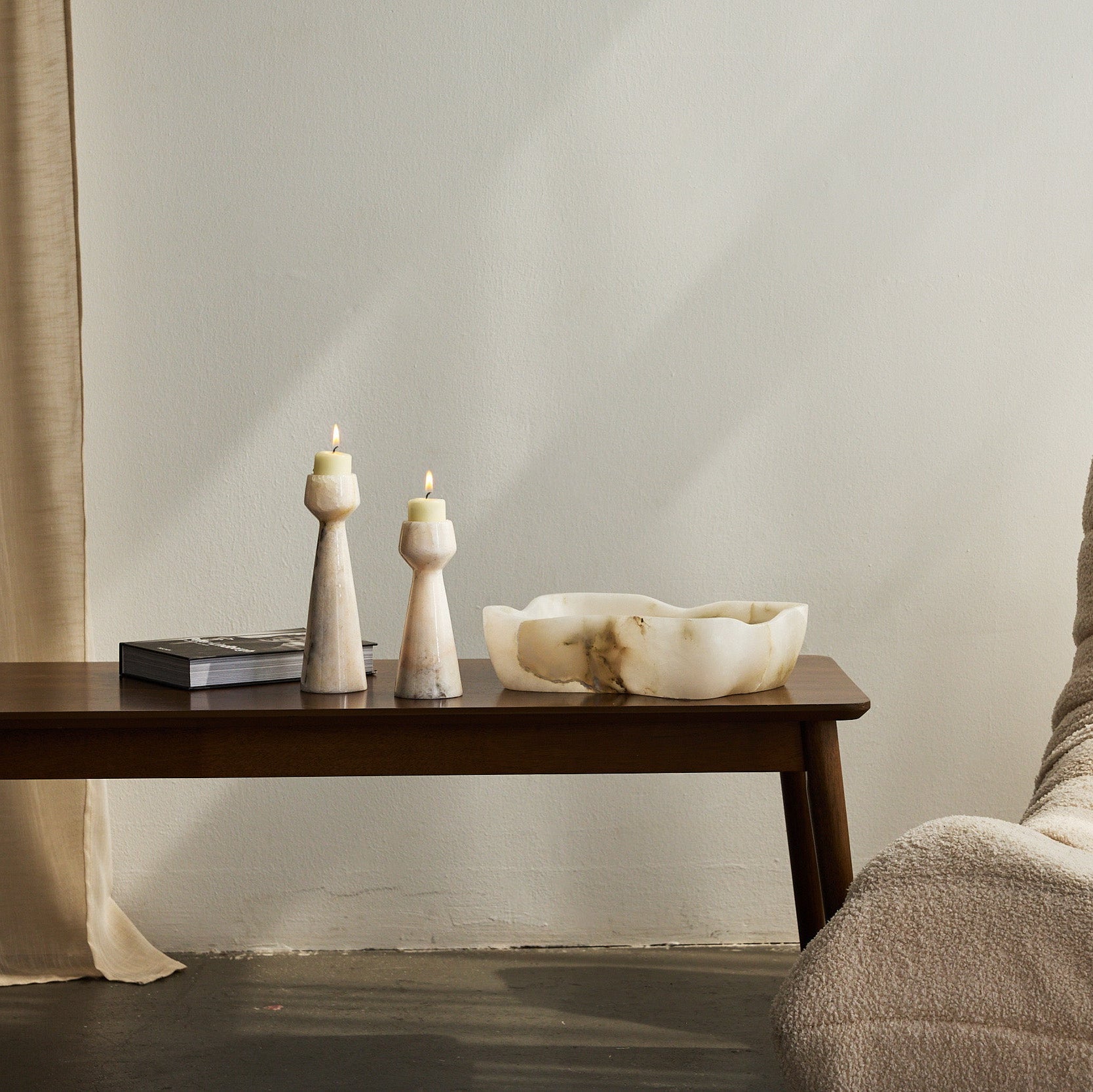 set of white onyx home accessories by Uniiqo Studio